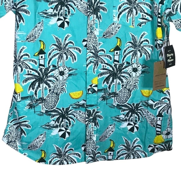 Artistry in motion Hawaiian printed island poplin shirt men’s size S slim fit - Picture 3 of 9